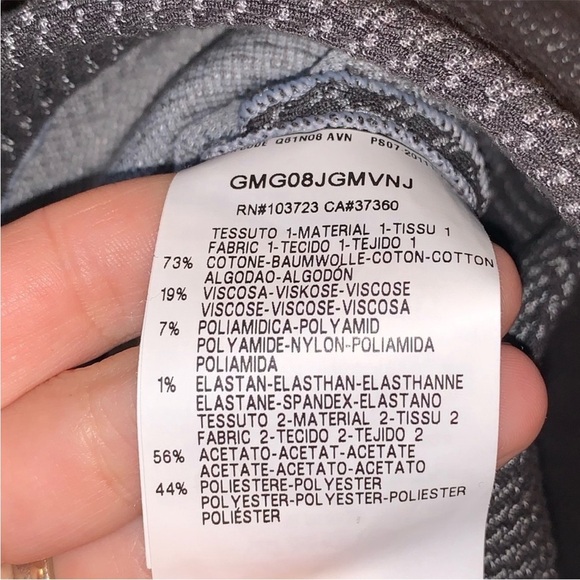 Armani Collezioni Gray Knit Button Front Rosette Accent Fitted Designer Blazer 6 - Picture 5 of 9